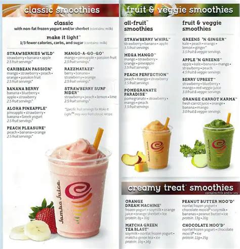 jamba juice glorietta|Menu + Nutrition .